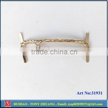 Gold Plating Metal Shoe Buckles With Rhinestones photo-2