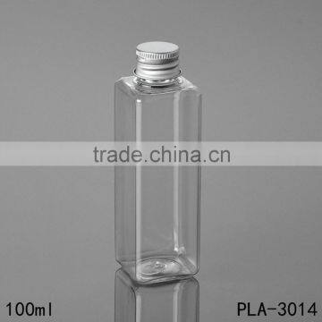 100ml Square Plastic Container with Aluminum Cap