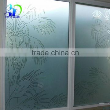 all kinds of Acid Etched Glass with CE ISO certificate 3mm-12mm fingerprint free Frosted Glass