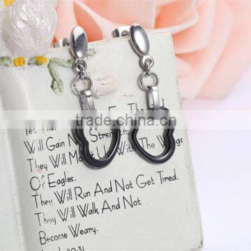 New arrival popular design heart pattern classical style ceramics hangging earrings