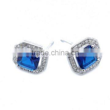 Factory Price 925 Silver Gemstone Funky Stud Earring photo-2