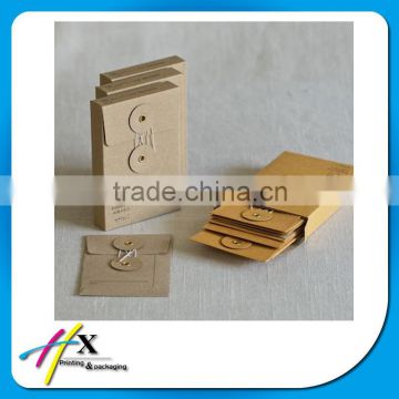 Mini Vintage Retro Kraft Paper Envelopes Brown Kraft Paper Envelop with String With Eyelets