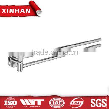 towel rail bathroom hotel use silver color, brass material double towel rail