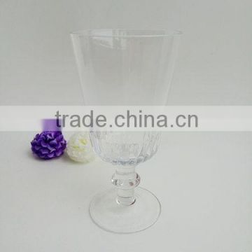 Clear tall ice scream glass cup