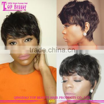 6-14" In stock 7A top grade short brazilian hair full lace wig glueless brazilian hair short bob wigs for black women