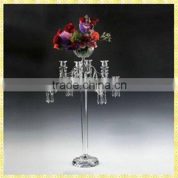 Handmade Exquisite Tall Crystal Candelabra Flowers Centerpiece For Wedding Table Decoration