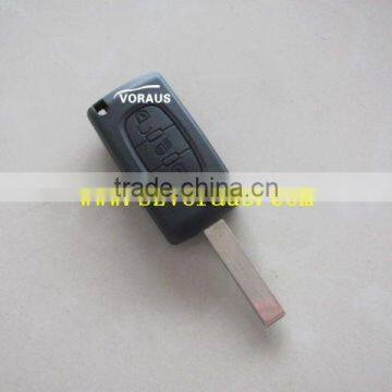 New Uncut 3 Button Remote Flip Key Shell for Citroen (VA2/ Without Battery Clamp, Light Button) photo-3