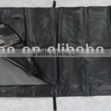 White /Black PVC MORTUARY CORPSE BODY BAG with handles