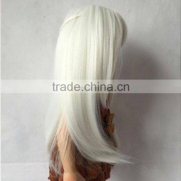 Top Quality Cosplay White Hair 18'' Height American Girl Doll Wigs photo-2