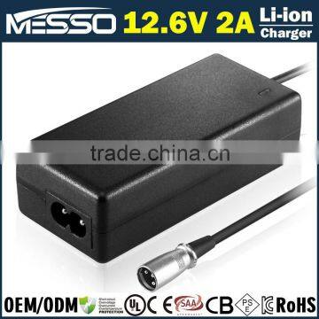 12.6V 2A Lithium Battery Charger 100V-240V 3s 10.8V Li-ion Battery Charger Desktop 12.6V