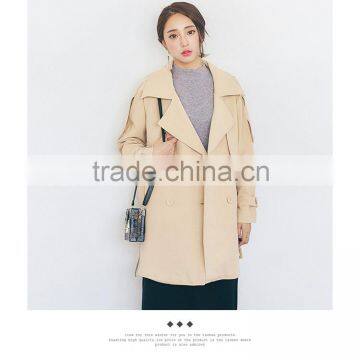 Autumn Winter New Loose Jacket With Belt Women Coat Female Fashion
