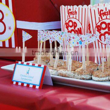 Wood Cocktail Sticks Mini Paper Umbrellas Toothpick With Logo photo-3