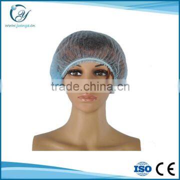 colorful disposable fabric hair net mob caps