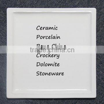Custom Porcelain Crockery Fine Bone China Molomite Ceramic Square Plate photo-3