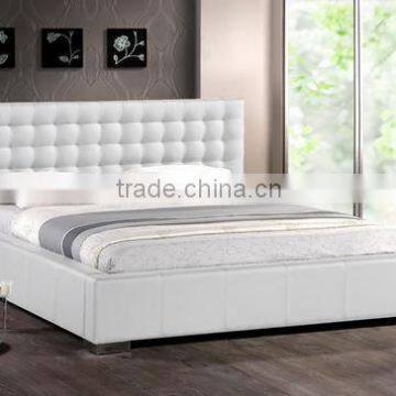 White Leather Bed