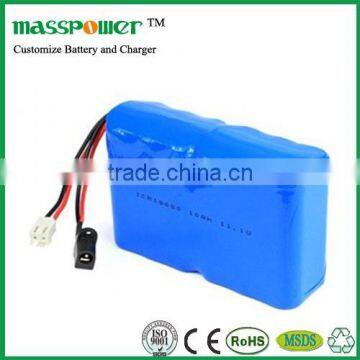 11.1v 8ah li-ion rechargeable battery made in China