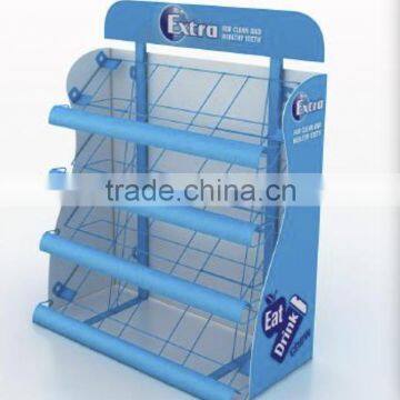 Floor Standing Metal 3 Tiers Retail Store Display Rack