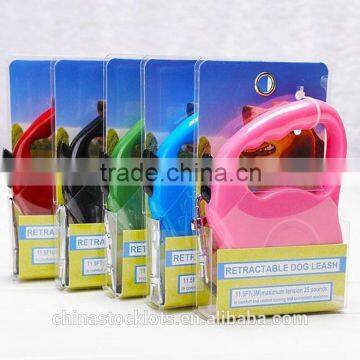 colorful retractable dog leash
