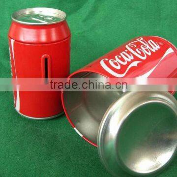 2014 popular cola shaped piggy bank