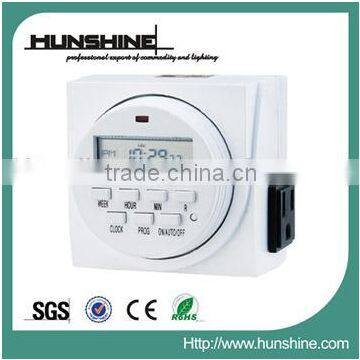 weekly digital timer program for dual outlet switch