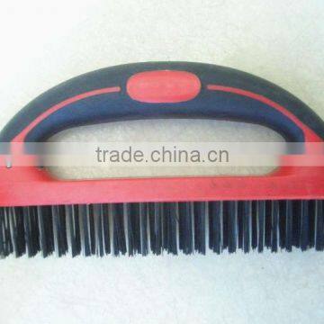 Two-color Soft Grip Wire Brush Round Handle photo-2