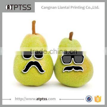 Novelty Creative Characters Fashion Stick on Food Fruits Safety Edible Disguises Adhesive Sticker for Children photo-3