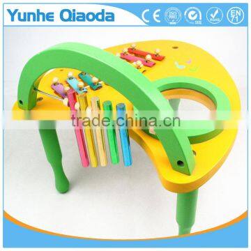 Wooden Musical Percussion Instruments Aeolian Bells Table Xylophone Drum Symbol Noisy /educational Wooden Toy/ photo-2