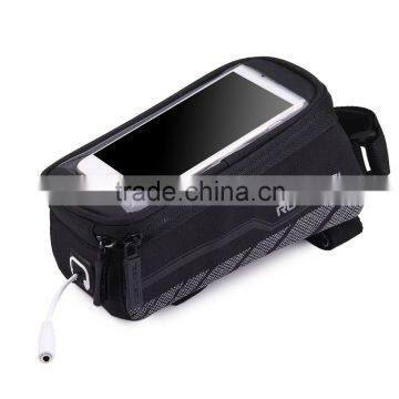 Roswheel Bicycle Mobile Phone Pouch Storage Bag 5.2/5.7inch Touch Screen Frame Front Tube Bicycle Bags photo-2