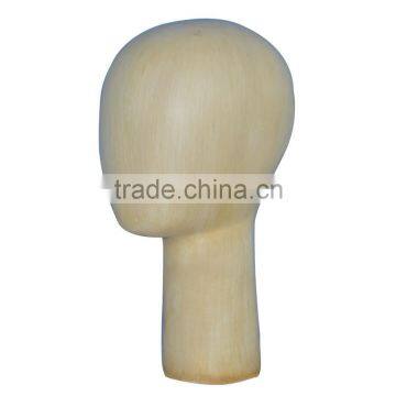 Abstract Wooden Long Neck Head Egg Shape Mannequin for Hat Display photo-2