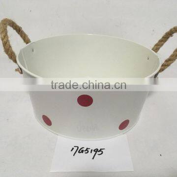 China Best Sellers Home Garden Colorful Iron Metal Hanging Plant Flower Pot and Metal Planters photo-2