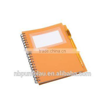 Plastic Covered Notebook With 70 Striped Sheets Ballpoint Pen photo-4