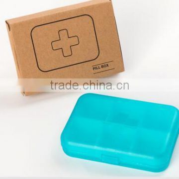 cy274 6cells Cross Portable Medical Mini Pill Box Cases Medicine Drug Storage Box Jewelry Beads Organizer