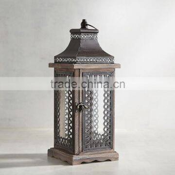 Material Wood Lantern For Decoration | Antique Wooden Lantern photo-2