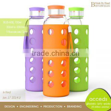 Borosilicate Heat Resistant Glass Travel Bottle BPA Free photo-2