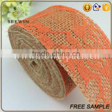 Trendy High Quality Lace Pattern Jute Ribbon photo-6