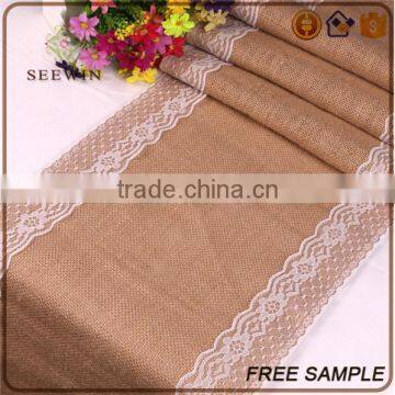 high quality extra lace sewing felt burlap table runner