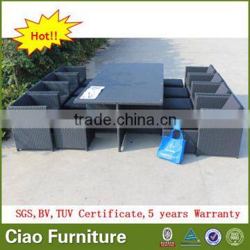 Home Garden 8 Seater Dining Furniture Cube Table and Chair photo-5