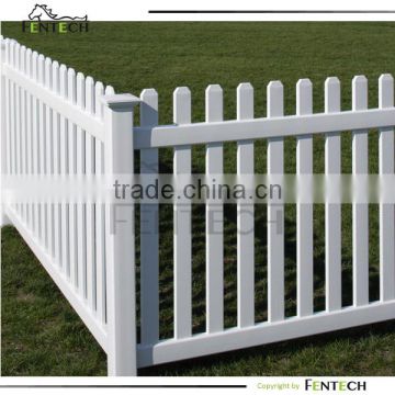 4' x 8' White Vinyl Picket Fence (ScrewLess Design)