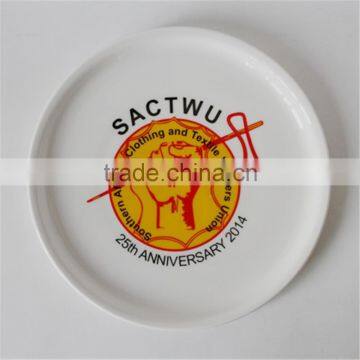 Ceramic Porcelain Round Pizza Plate Coupe Shape Plate