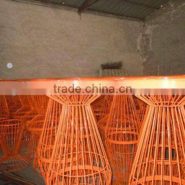 Wrought Iron Orange Dining Set photo-3