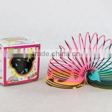 colorful plastic magic rainbow spring toys/hot sale rainbow circle