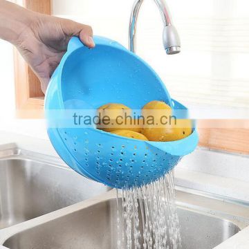 wholesale basket strainer plastic collapsible fruit vegetable colander