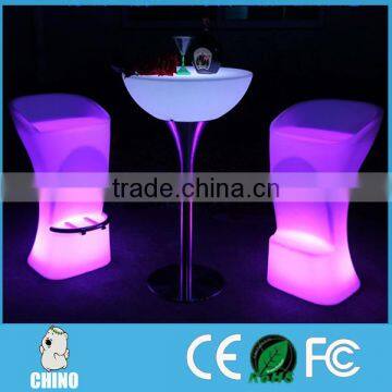 100% PE (Polyethylene) made Light up led chair Furniture