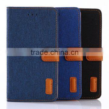Nature oxford cloth leather card bumper/pocket cell phone case for Fujitsu