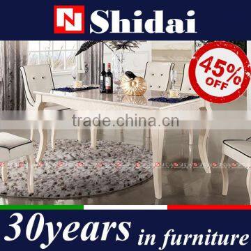 Bottom Price Peach Lacquer Pink Marble Top Dining Table LV-A802 photo-2