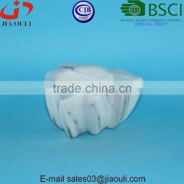 Christmas Tree Shape Marble Color Ceramic Candle Jar photo-2