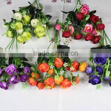 Autumnal Artificial Camellia Bud Flower Decorative Landscaping Flower Bouquet photo-2