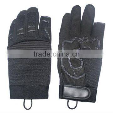 Fingerless Anti-slip Synthetic Leather Mechanical Handtools Glove