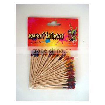 ,picks, toothpick with flower,party picks,party sticks