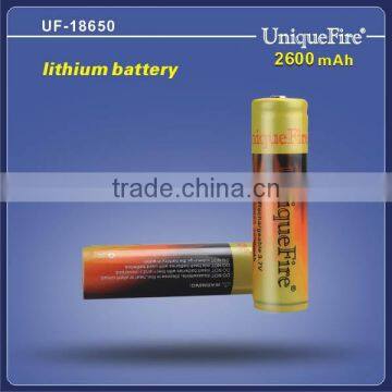 uniquefire protection board 18650 rechargeable battery 2600mAh